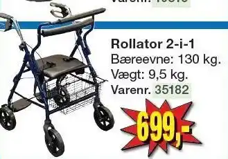 Harald Nyborg Rollator 2-i-1 tilbud