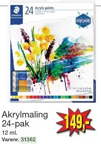 Harald Nyborg Akrylmaling 24-pak tilbud
