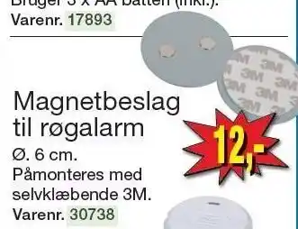 Magnetbeslag til røgalarm