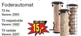 Harald Nyborg Foderautomat til frø, nødder eller mejsebolde tilbud
