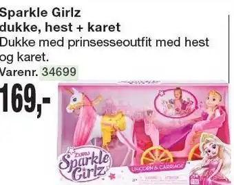 Harald Nyborg Sparkle girlz dukke, hest + karet tilbud