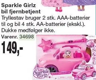 Harald Nyborg Sparkle girlz bil fjernbetjent tilbud