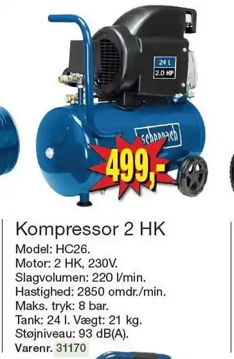 Harald Nyborg Kompressor 2 hk tilbud