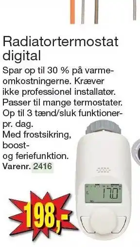 Harald Nyborg Radiatortermostat digital tilbud