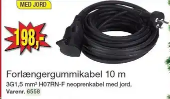 Harald Nyborg Forlængergummikabel 10 m tilbud