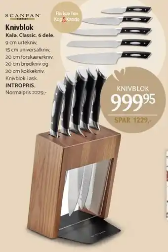 Kop & Kande Knivblok tilbud