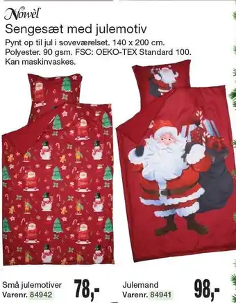 Harald Nyborg Nowèl sengesæt med julemotiv tilbud