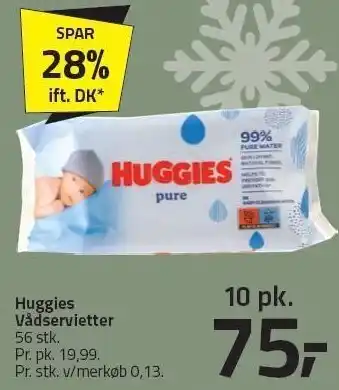 Fleggaard Huggies vådservietter - 10 pk tilbud