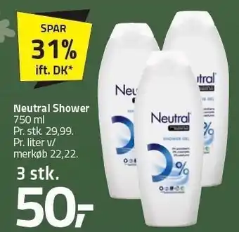 Neutral shower - 3 stk