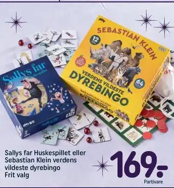 Sallys far huskespillet eller sebastian klein verdens vildeste dyrebingo