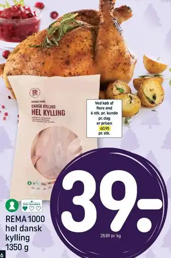 REMA 1000 Rema 1000 hel dansk kylling tilbud