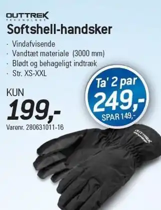 Thansen Softshell-handsker tilbud