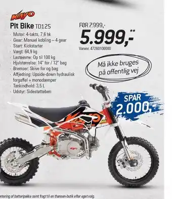 Thansen Pit bike tilbud