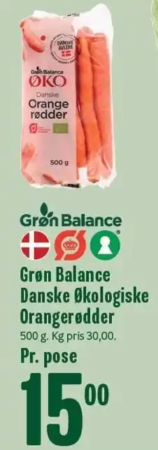 Min Købmand Grøn balance danske økologiske orangerødder tilbud