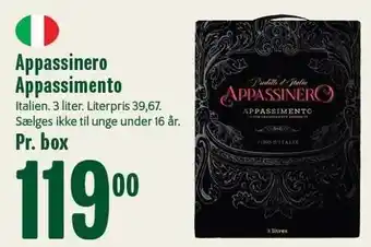 Min Købmand Appassinero appassimento tilbud