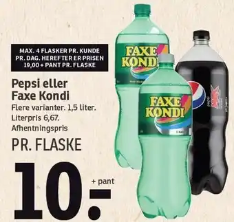 SPAR Pepsi eller faxe kondi tilbud