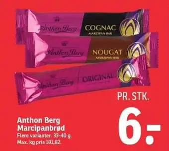 SPAR Anthon berg marcipanbrød tilbud
