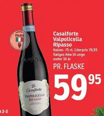 SPAR Casalforte valpolicella ripasso tilbud
