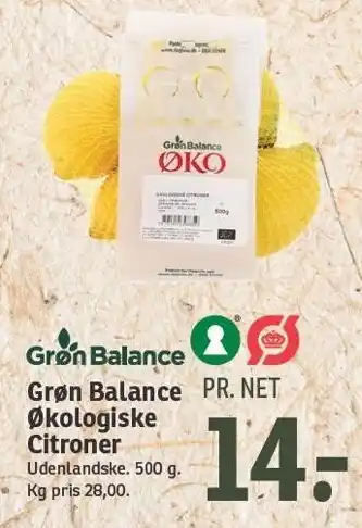 Grøn balance økologiske citroner