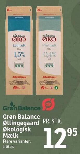 SPAR Grøn balance øllingegaard økologisk mælk tilbud