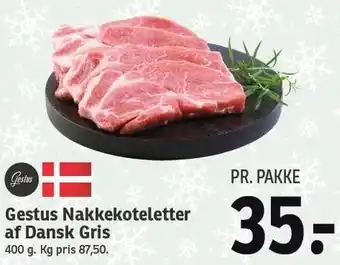 SPAR Gestus nakkekoteletter af dansk gris tilbud