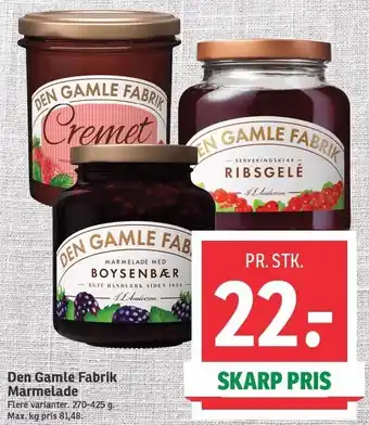 SPAR Den gamle fabrik marmelade tilbud