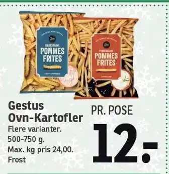 SPAR Gestus ovn-kartofler tilbud