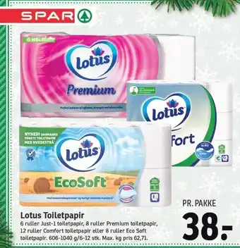 SPAR Lotus toiletpapir tilbud