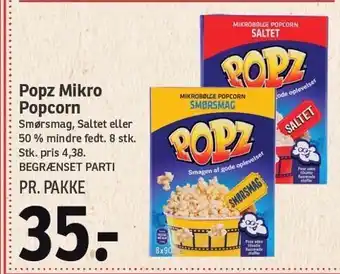 SPAR Popz mikro popcorn tilbud