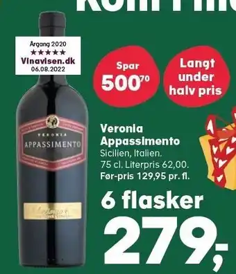 Kvickly Veronia appassimento - 6 flasker tilbud