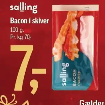 Føtex Salling Bacon i skiver tilbud