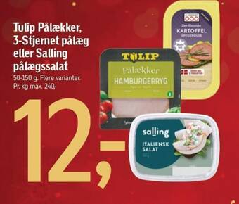 Føtex Tulip Pålækker, 3-Stjernet pålæg eller Salling pålægssalat tilbud