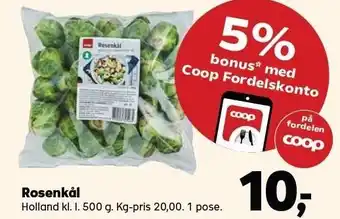 Kvickly Rosenkål tilbud