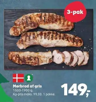 Kvickly Mørbrad af gris tilbud
