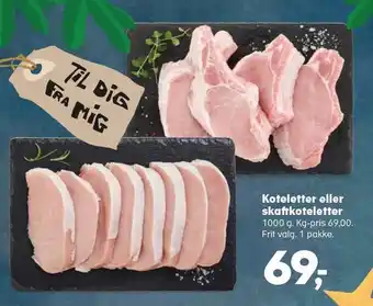 Kvickly Koteletter eller skaftkoteletter tilbud