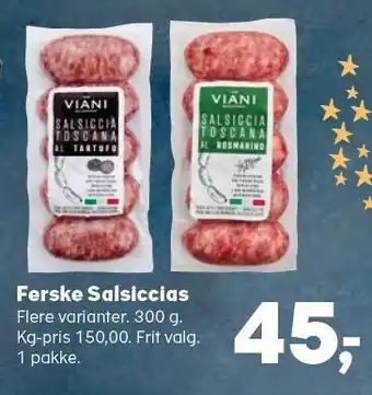 Kvickly Ferske salsiccias tilbud