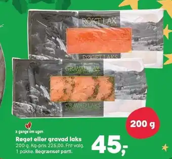 Kvickly Røget eller gravad laks tilbud