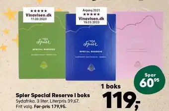 Kvickly Spier special reserve i boks tilbud