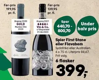 Kvickly Spier first stone eller flavabom tilbud