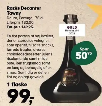 Rozés decanter tawny