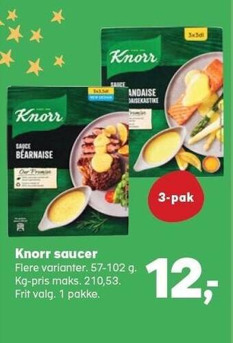 Kvickly Knorr saucer tilbud