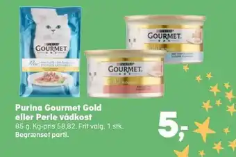 Kvickly Purina gourmet gold eller perle vådkost tilbud