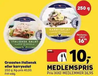Kvickly Graasten italiensk eller karrysalat tilbud