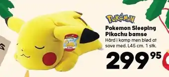 Kvickly Pokemon sleeping pikachu bamse tilbud