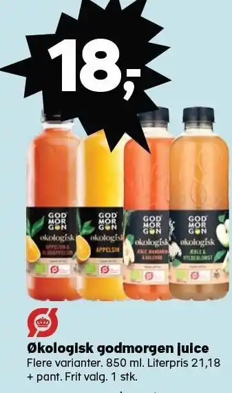 Kvickly Økologisk godmorgen juice tilbud