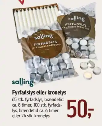 Føtex Fyrfadslys eller kronelys tilbud