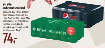 Føtex Øl- eller sodavandsmarked 18x33 cl. tilbud