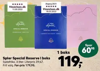 SuperBrugsen Spier special reserve i boks tilbud