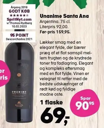 SuperBrugsen Unanime santa ana tilbud