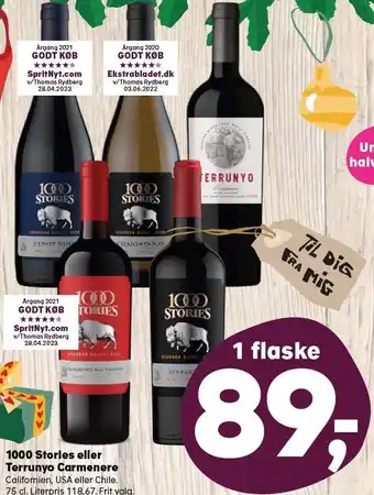 SuperBrugsen 1000 stories eller terrunyo carmenere tilbud